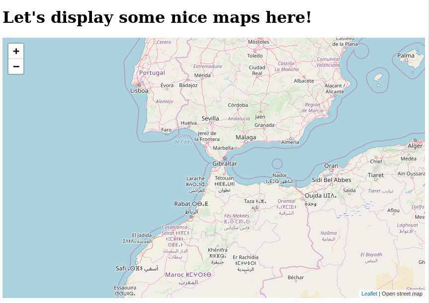 Rendered maps using leaflet
